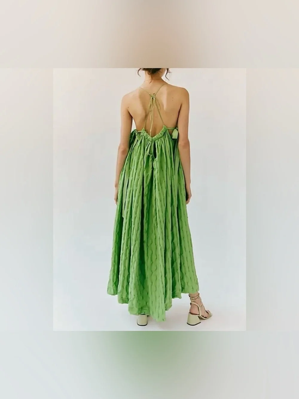 NWOT Free People Primmy Midi Dress - greengage green - XS
